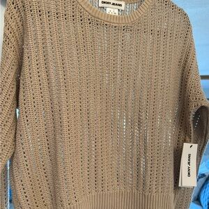 DKNY Jeans Beige Knit Pullover